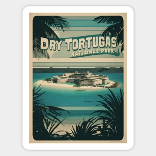 Dry Tortugas National Park Retro Poser Sticker